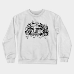 Robot junkyard from the robot wars Crewneck Sweatshirt